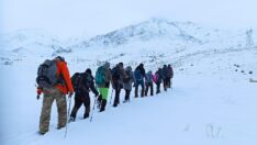 Eksi 25 derece soğukta Artos Dağı’na tırmandılar