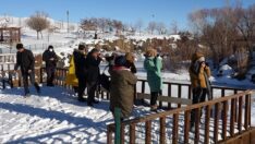 İnci kefali göçünün en güzel şekilde izlendiği Deli Çay dondu