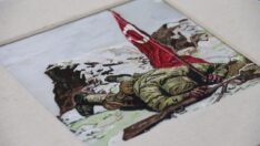 Kurtuluş Savaşı’nın simgesel resmi 100 farklı renk tonuyla nakşedildi
