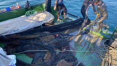 Marmara Denizi’nden beş dönümlük ağ çıkarıldı