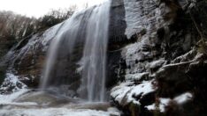 Suuçtu Tabiat Parkı buzlarla kaplandı