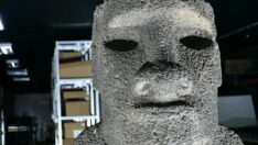 715 kiloluk Moai heykeli Paskalya Adası’na dönüyor