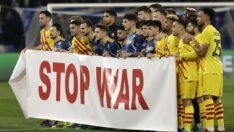 Barcelona ve Napoli’den ortak pankart: ‘Savaşı durdurun’