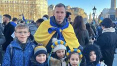 Shevchenko, İngiltere’deki savaş karşıtı gösteriye katıldı