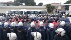 Tuncay Özilhan’ın evinin önünde eylem yapan Migros işçileri gözaltına alındı