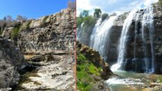 Yok oluyor! Tortum Şelalesi’nin son hali içler acısı…