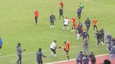 Amatör maç bitti, futbolcular birbirine girdi