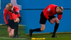 Bundesliga’da skandal! Hakemin kafasına bira bardağı attılar…