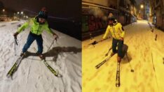 İstanbul’un orta yerinde kayak keyfi