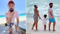 Tarkan eşi ve kızıyla tatile çıktı