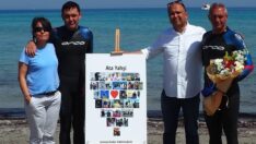 Otizmli sporcu Tuna, Yunanistan’dan Türkiye’ye yüzerek ilki başardı