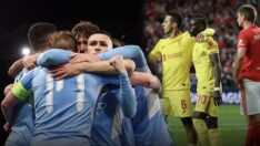Şampiyonlar Ligi çeyrek finalinde Manchester City ve Liverpool avantajı kaptı