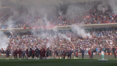 Trabzon’da şampiyonluk kutlaması gibi antrenman!