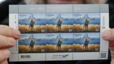 Ukraynalı askerin resti posta puluna yansıdı, binlerce kişi kuyruğa girdi