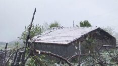 Amasya’ya mayıs ayında kar yağdı