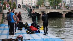 Ayakkabı, mont, maske, şişe…Porsuk Çayı’ndan üç çuval çöp çıktı