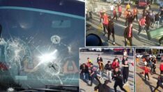 Kupa finali yolunda ortalık karıştı! Dinlenme tesislerinde çirkin görüntüler…