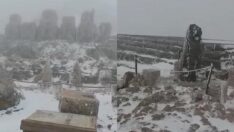 Mayıs ayında Nemrut’ta kar sürprizi