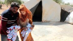 Çadırda doğan dördüzlere Türk isimleri verildi: Barış, Pınar, Fırat ve Rıfat