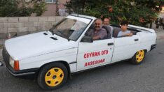 Hayalini kurduğu üstü açık otomobili kendi elleriyle yaptı