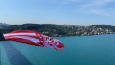 Sivasspor bayrağı Boğaz’da dalgalanıyor