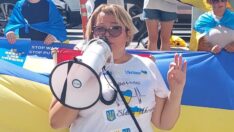 Ukraynalılardan İstanbul’da Fenerbahçe protestosu