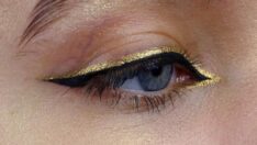 Işıltılı bir yaz için yazın favori makyajı simli eyeliner!