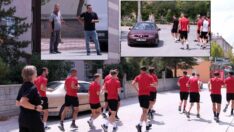 Konyaspor’un rakibi Vaduz, son idman Konya sokaklarında yaptı