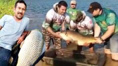 Ömerli Barajı’nda dev sazan yakaladılar: ‘Oğlum kocaman ağzın var’