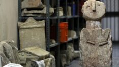 Polisin ele geçirdiği 11 bin 500 yıllık heykel uzmanları bekliyor