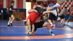 Rıza Kayaalp ile Federasyon Başkanı Şeref Eroğlu antrenman yaptı