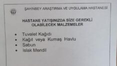 Sağlıkta gelinen son nokta: Hastadan tuvalet kâğıdı, sabun isteniyor