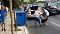 Soyguncular çaldıkları kasayı yolda düşürdü