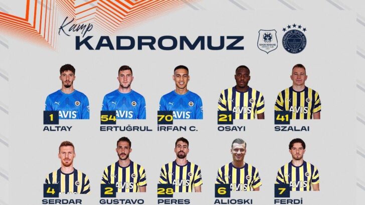 Fenerbahçe’nin Rennes maçı kamp kadrosu açıklandı