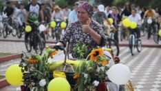 Hasat için pedal çevirdiler