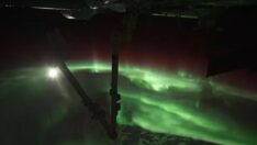 NASA, Kuzey Işıkları’nın uzaydan çekilmiş halini paylaştı