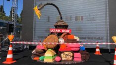 Şeker tüketimine dikkat çekmek için ‘bomba’ gibi maket koydular