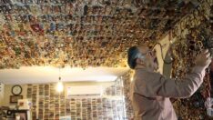 15 yıldır biriktirdiği gözlüklerle dükkanını adeta müzeye çevirdi