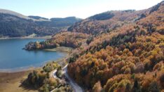 Abant’ta sonbahar renkleri güzel görüntü sunuyor