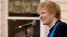 Ed Sheeran doğaçlama bir konser verdi