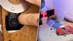 Airbnb’de ev kiraladılar, yatak odasında gizli kamera buldular