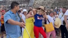 Maya Piramidi’nde dans eden turist tepkiyle karşılaştı