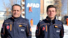 Baba oğul sırt sırta hayat kurtarıyor