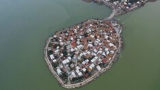 Gölyazı kar güzelliğine hasret kaldı