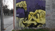 Güzel sanatlar öğrencisi duvarları tabloya dönüştürüyor