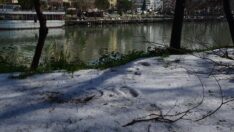 Manavgat kar yağmadan beyaza büründü