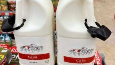 Markette süte alarm taktılar