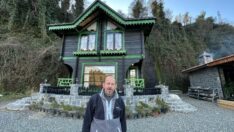 Rizeli ustaların elinden 360 derece dönen ahşap ev