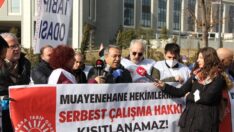 Sağlık Bakanlığı önünde protesto