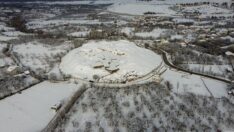 7 bin yıllık Arslantepe kar altında